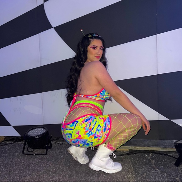 Festival / Rave Skirt Psychedelic Mushroom - RaveWonderland - Picture 3 of 4